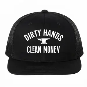 Dirty Hands Clean Money Hat, Blue Collar Trucker Cap, Hard Working Man Snapback, Welder Mechanic Hat, Industrial Workwear Cap