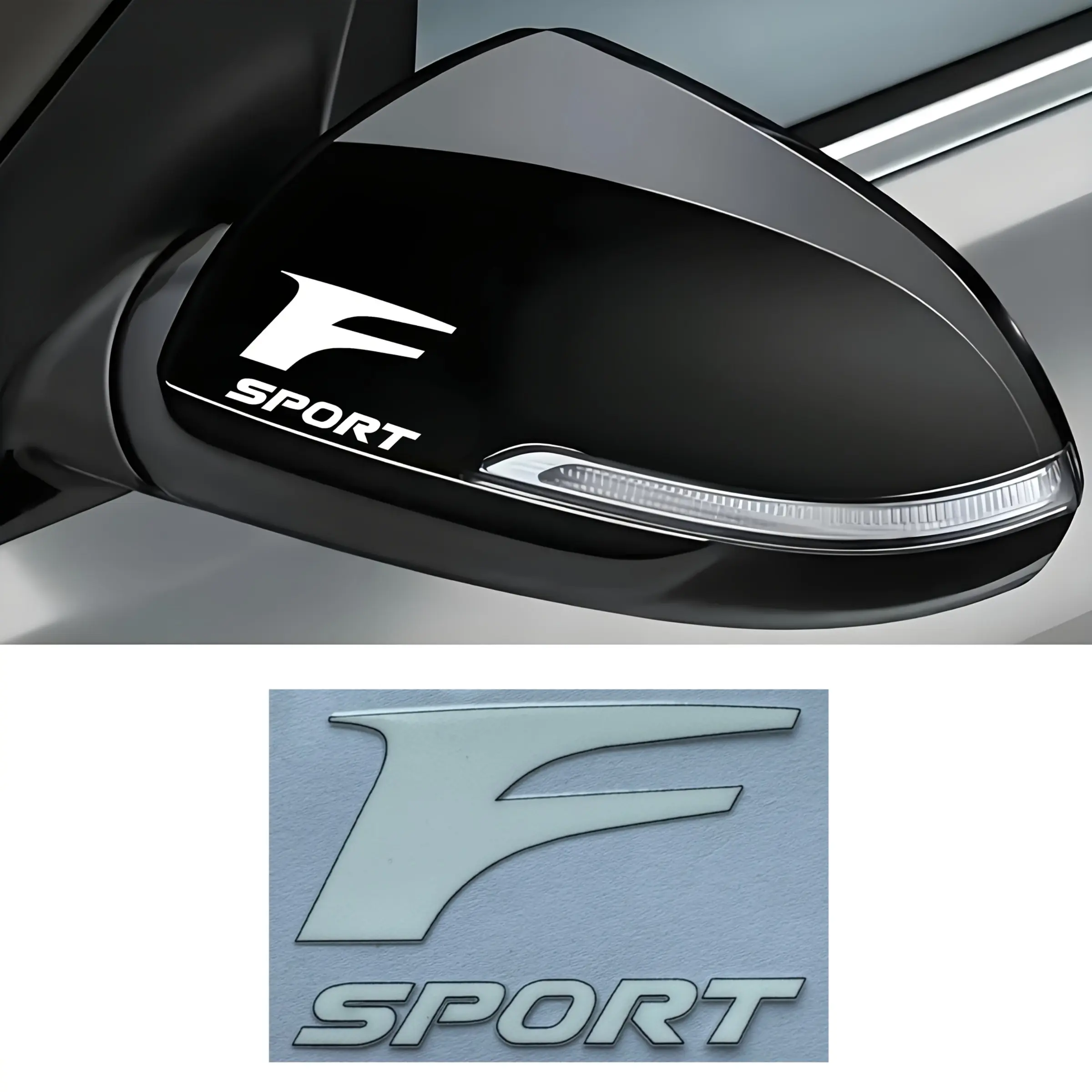 4PCS/SEcar stickers F Sport badge decorative Logo stickers ES300 RX350 IS300 LX570 RX ES LS LX model dedicated vehicle accessories Vehicle Exterior Decoration Car Decals Automotive Decals Decal For Cars