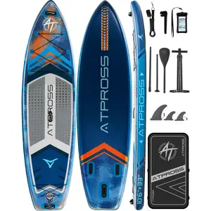 [Spring Glow Up] 10'6''x33'' Inflatable Stand Up Paddle Board, 400lbs Extra Wide Stand Up Paddleboard with Anti-Slip EVA Deck, Premium SUP Accessories Kit, Non-Slip Stable Deck Boat for Yoga Fishing Surf