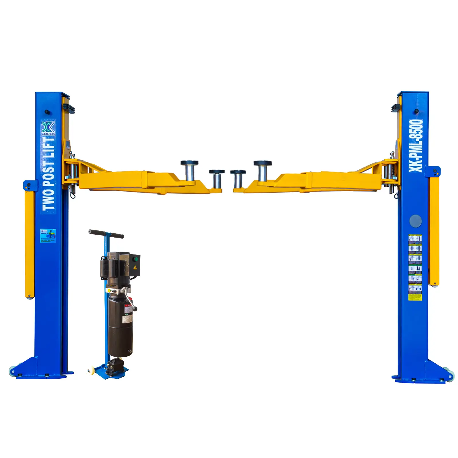 XK-PML-8500 Manual-Lock Mobile 8500 lbs 2 Post Car Lift for Home Garage with 12 Months Parts Replacement