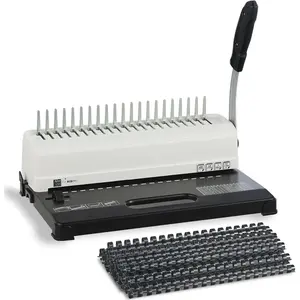 Binding Machine, 19-Hole, 450 Sheets, Comb Binder Machines with 100 count 1/2" Comb Spines, for Letter Size, A5 or Smaller Sizes
