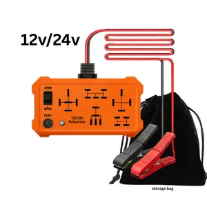 Relay Tester 12V/24V Professional Automotive Diagnostic Tool with 10-Cycle Stress Test for 4/5 Pin Relays - Easy Car/Truck Circuit Troubleshooting