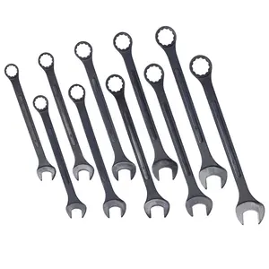 Metric Jumbo Combination Wrench Set Extra Large,4-11 PC  Metric  Black-Oxide Jumbo Combo Wrench Set 34-50mm with pouch