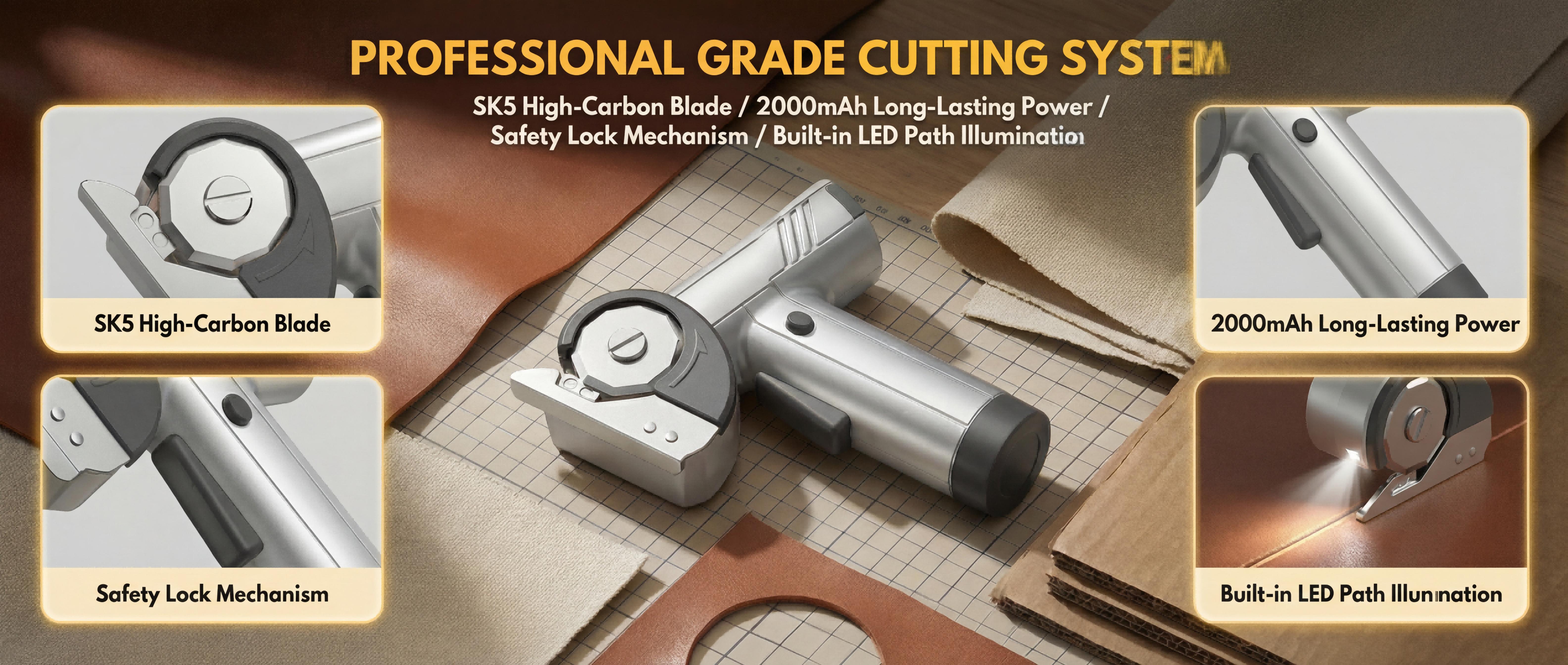 2026 Upgraded 4.2V Cordless Cutting Tool, Cardboard Cutter With LED Display, Silver, 2 Tungsten Steel Blades, Suitable For Cutting Cardboard, Leather, Fabric, Carpet 2026 Upgraded 4.2V Cordless Cutting Tool, Cardboard Cutter With LED Display, Silver, 2 Tungsten Steel Blades, Suitable For Cutting Cardboard, Leather, Fabric, Carpet