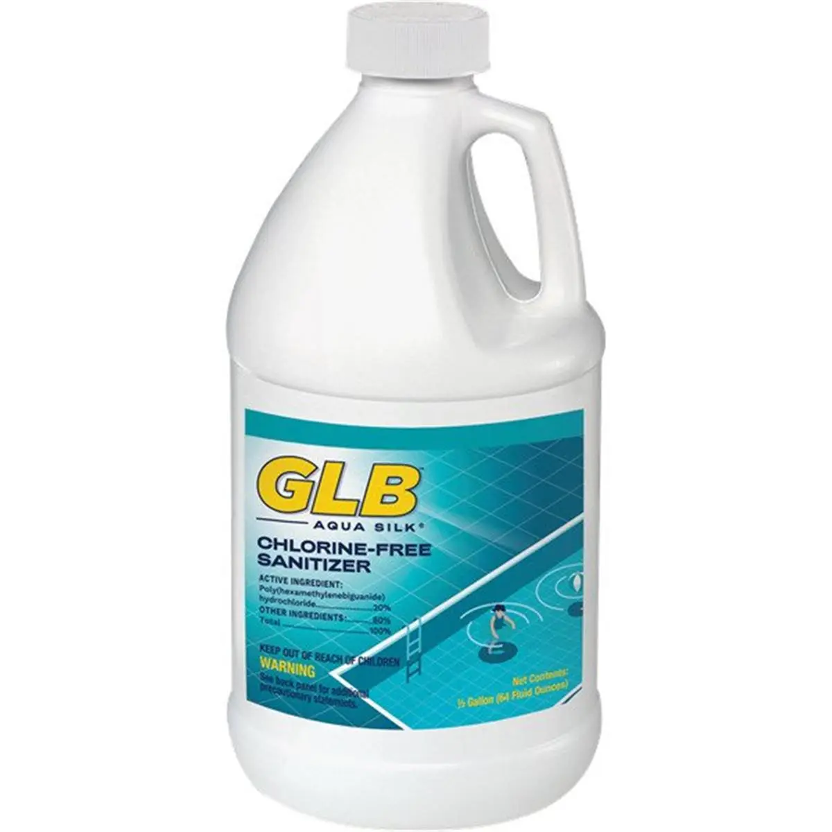 212 MAIN GLB Aqua Silk Liquid Antiseptic Sanitizer, Chlorine-Free Pool & Spa Treatment, Ideal for Aquatic Sports, 64 oz