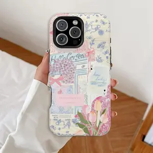 Pink Floral Christian Plastic Smartphone Case - Coquette Bow Casing with Bible Verses, Shockproof Durable Religious Girly Accessory for iPhone 17,16,15,14,13,12,11 Pro Max Plus, Tech Phone Accessories