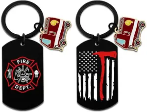 Firefighter Gifts for Men Women Best Gifts for Firemen Firefighter Keychain for Fire Department Fire Chief GiftsGraduation Gift Fireman Prayer