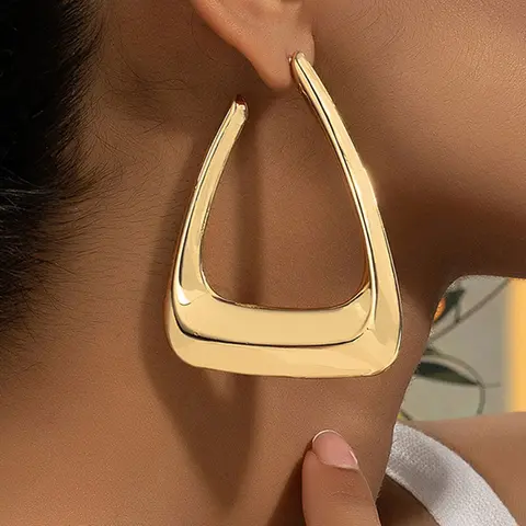 Fashion Vintage Simple Classic Geometric Triangle Statement Earrings for Women, Daily Wear, Stylish Accessory, Fashion Accessories, Perfect Gift Idea, Good Earrings
