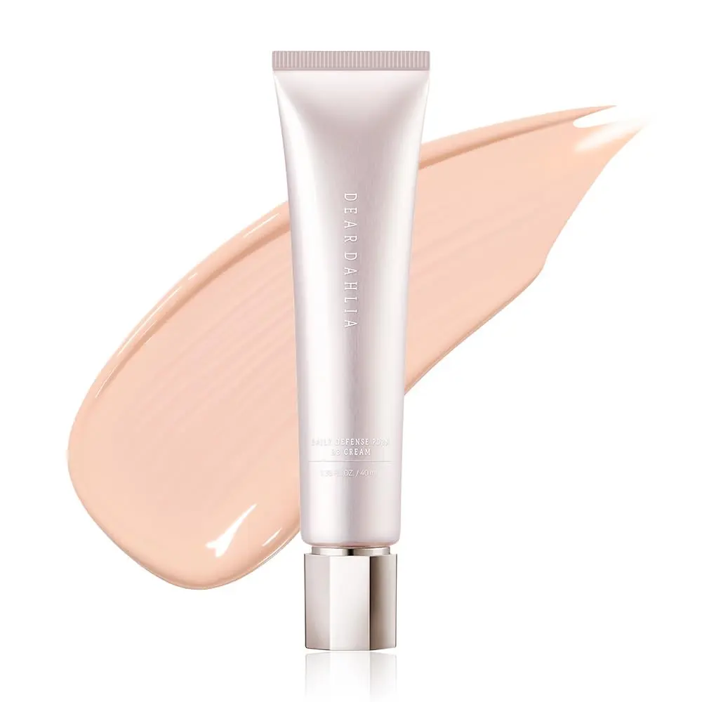 DEARDAHLIA PDRN Daily Defense BB Cream, Moisturizing Vegan Skin Tint with Centella Extract for a Dewy Glow, All Skin Types, 40ml Tube, Medium Cover, Cruelty Free Bb & Cc Creams