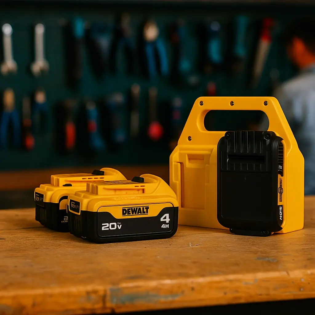 Universal Power Tool Battery Holder - Portable Quick-Mount Power Rack, Tool Organizer Accessories, Fits 20V Packs, Holder Only (Batteries Not Included), Ideal for Jobsite Users