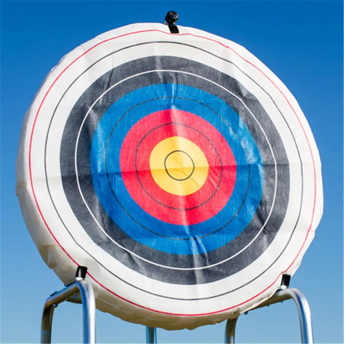6 in. Thick Ethafoam Round Archery Target (Model SSN 1375655, 36 in, 8.177 lbs) for School Use - Replaceable Core, Self-Healing, Weatherproof, Insect-Proof, All-Seasons Archery Targets Gear