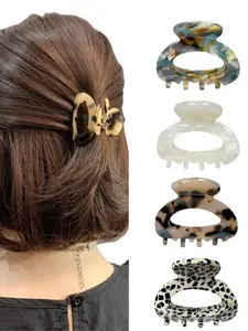4pcs Leopard Print Hair Clips for Women, Hair Clip Set, Elegant Summer Style Small Hair Accessories, Prom Hair Accessories, Perfect for Daily & Hairstyles Decorations