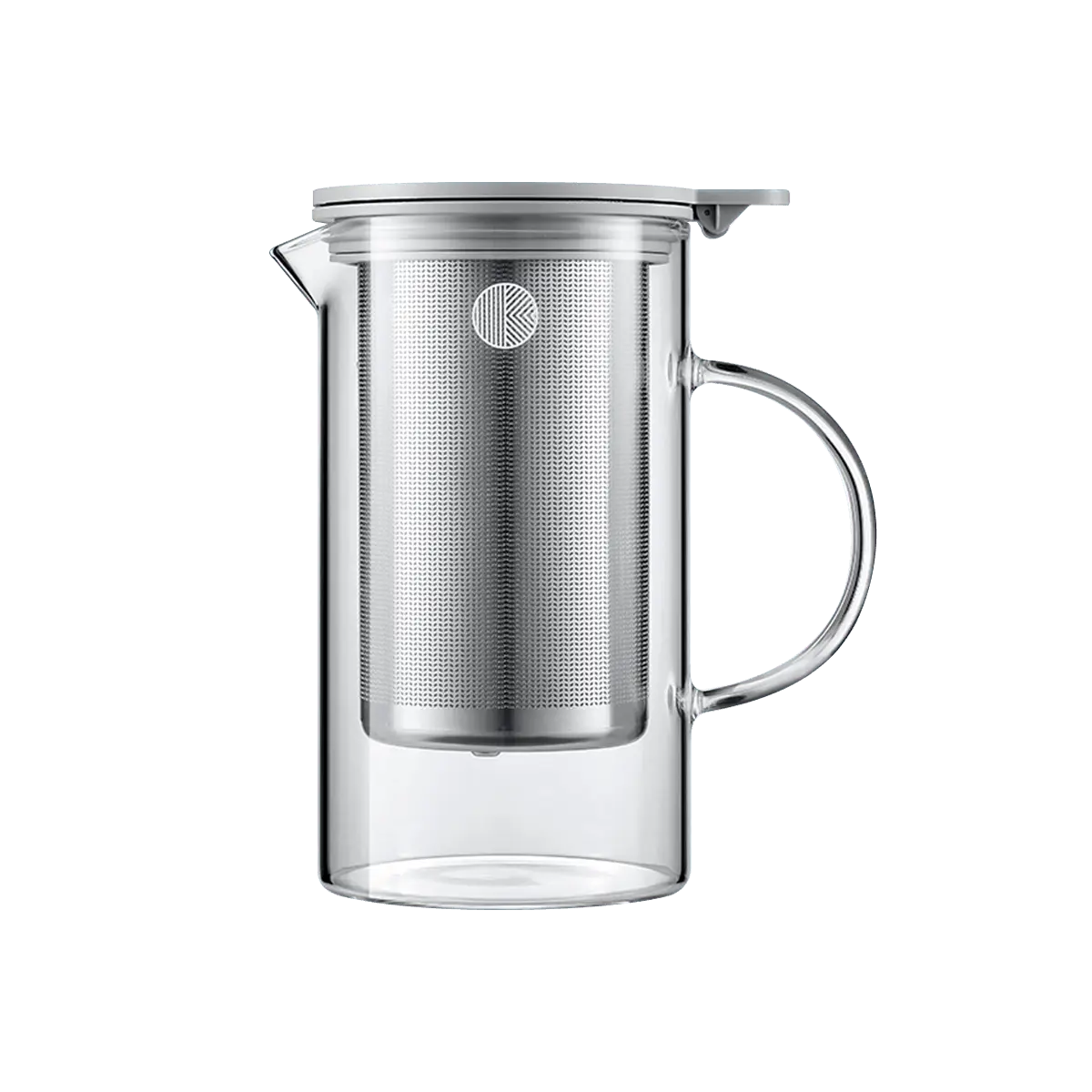 BUYDEEM 800ml Stainless Steel Glass Tea Infuser Pot - Detachable Strainer for Loose Leaf Tea & Blooming Tea - Heat Resistant Borosilicate Glass, Perfect for Home & Office