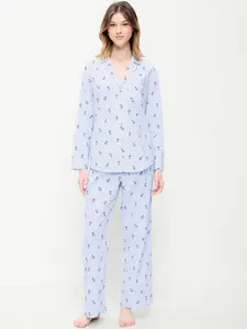Old Navy Women's Poplin Pajama Pant Set