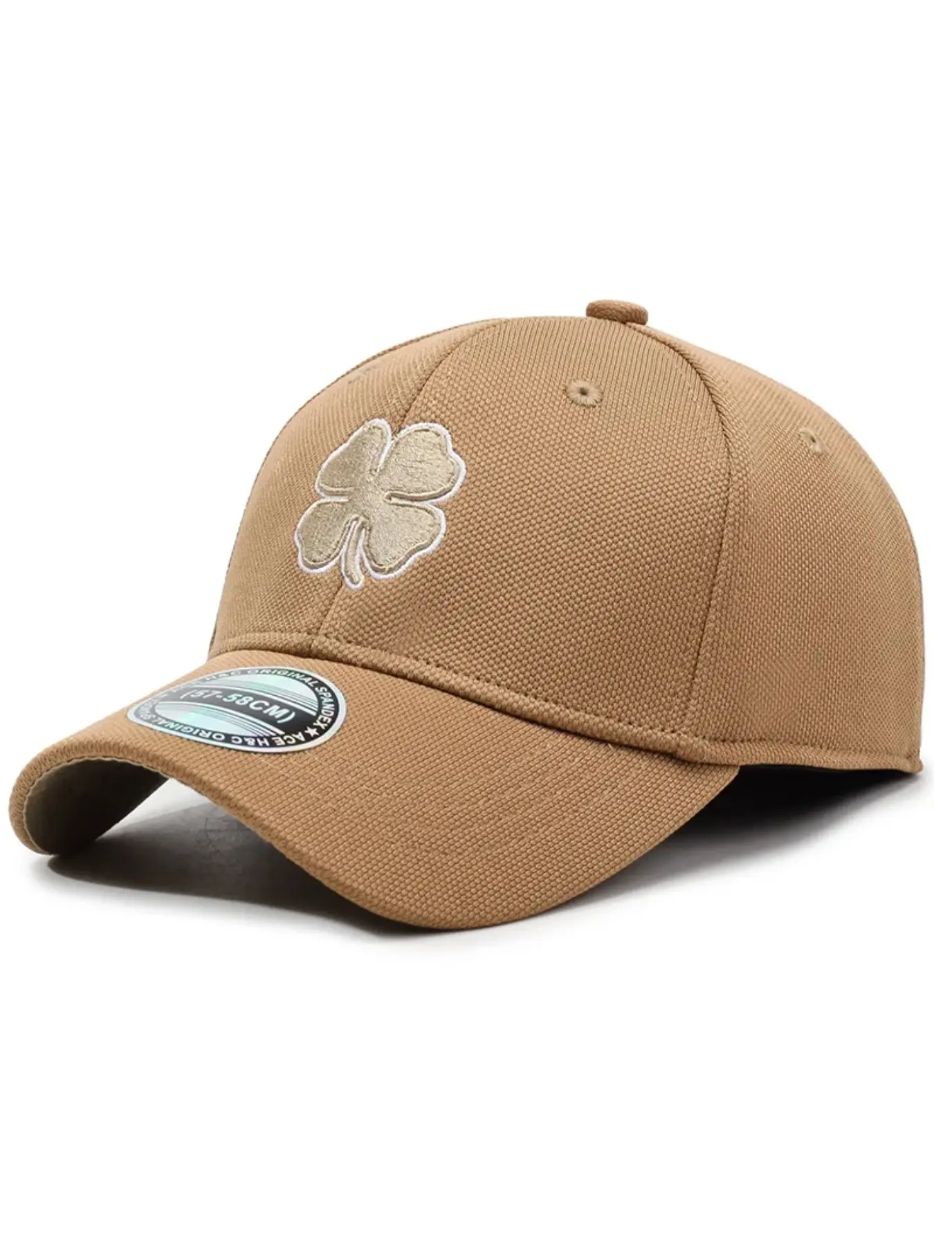 2026 Fashion Lucky Grass Embroidery Baseball Cap Street Style Cap Streetwear Cap For Men And Women Outdoor Back Closed Fitted Casual Hat