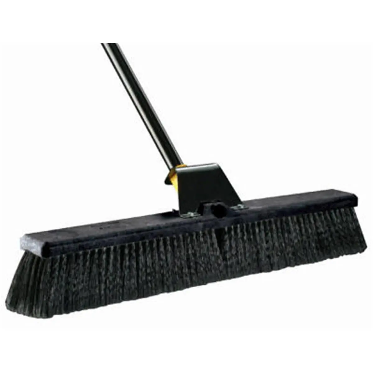 212 MAIN 24 in. Super Soft Bristle Push Broom with Steel Handle, Home Care Supplies, Polypropylene Fiber Bristles for Household Sweeping, Soft Bristle Broom