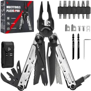 Multitool Pliers Pro BI2045, Stainless Steel 31-in-1 Multi Tool Pliers with Replaceable Wire Cutters and ,Foldable Multitools with  and , Ideal for Camping,,Repair