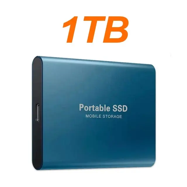 1TB Compact Aluminum Alloy Solid State External Hard Drive, USB3.2 Type-C High-Speed Mobile Storage SSD, File Backup for Laptop/PC, Quiet Operation, Includes Original USB Data Cable x1, First-Time Use Ready
