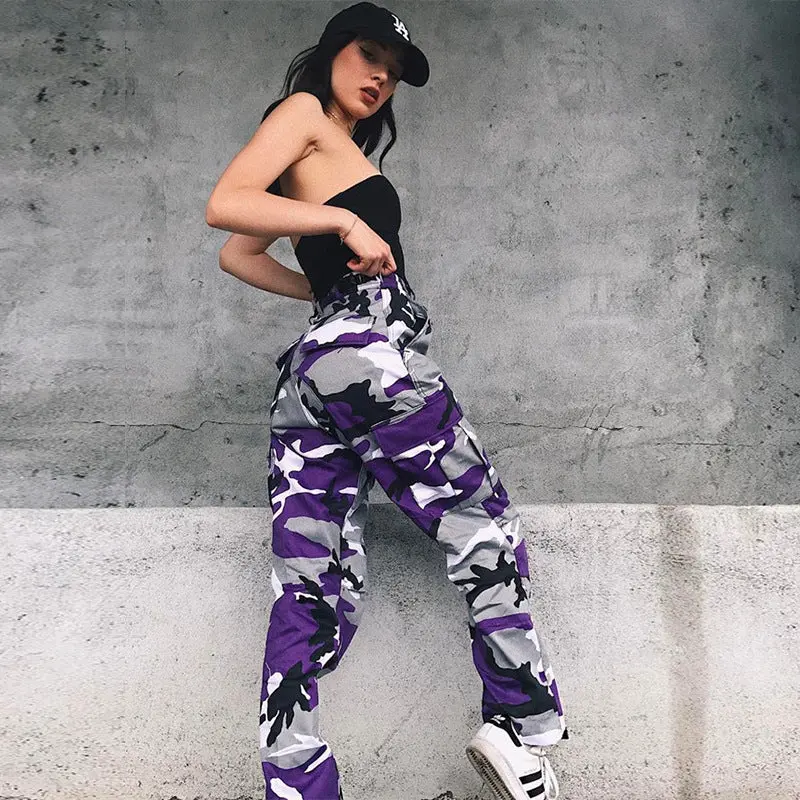 Women camouflage high wait pants Women camouflage high wait pants