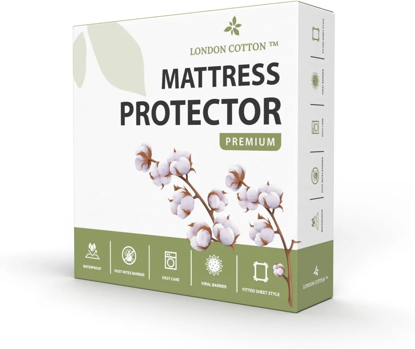 Premium Full Size 100% Waterproof Mattress Protector Breathable Deep Pocket Washable Bed Cover (Full)