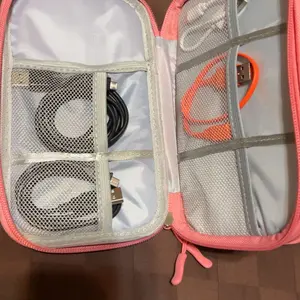 Portable Multi-Grid Storage Bag, 1 Set Waterproof Travel Cable Storage Bag, Compact Cable Organizer for Home, Office, Travel and Summer Vacation, Versatile Travel Accessory #GLOBAL PICKS