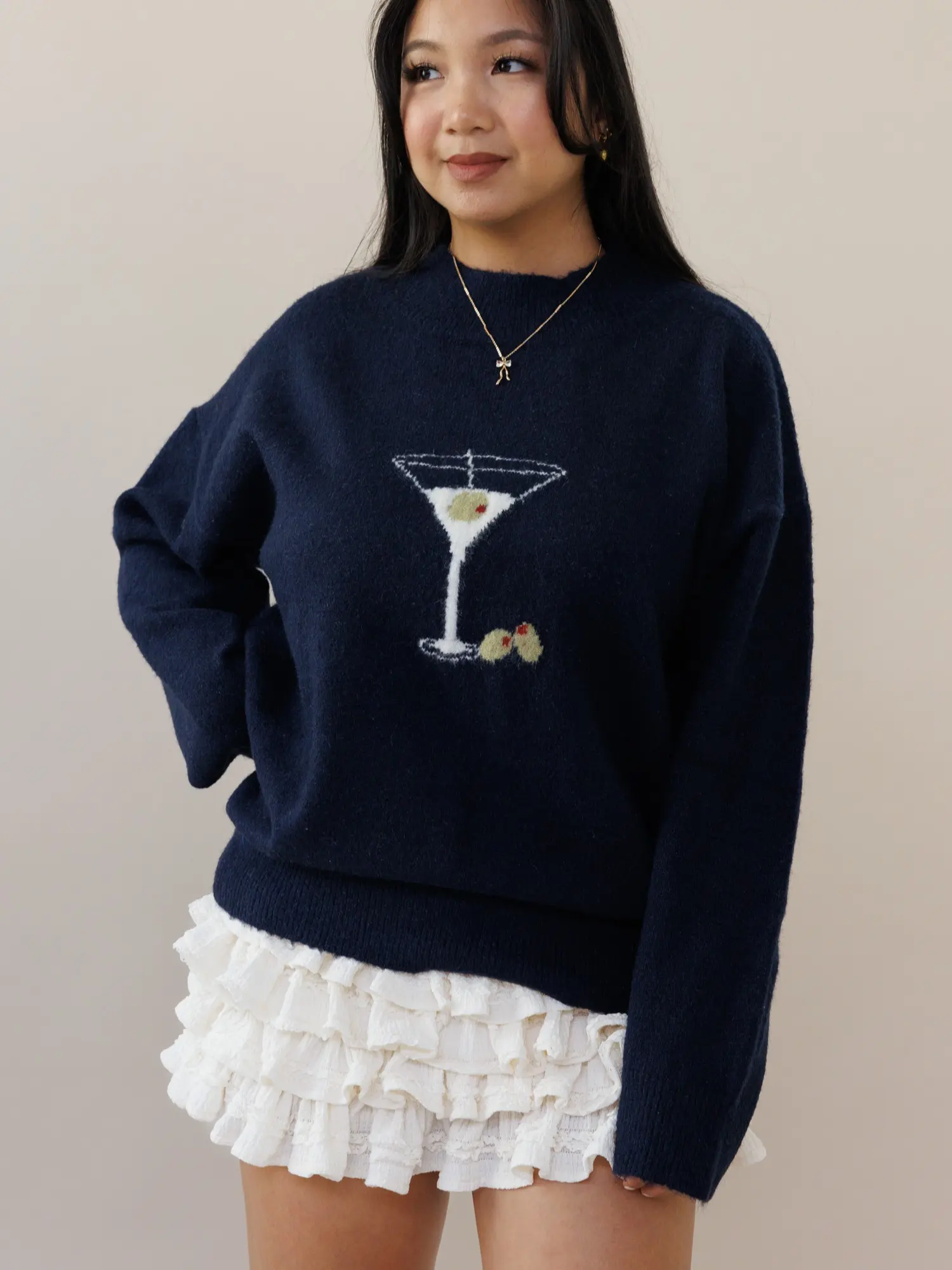 Martini Sweater | dark blue pullover sweater oversized knitwear cozy fall knit long sleeves knitwear