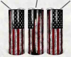 20 Skinny Tumbler | American Flag | Skinny | Straight Tumbler | Tumbler | Double Walled Tumbler | Sublimation Design | 20 oz tumbler
