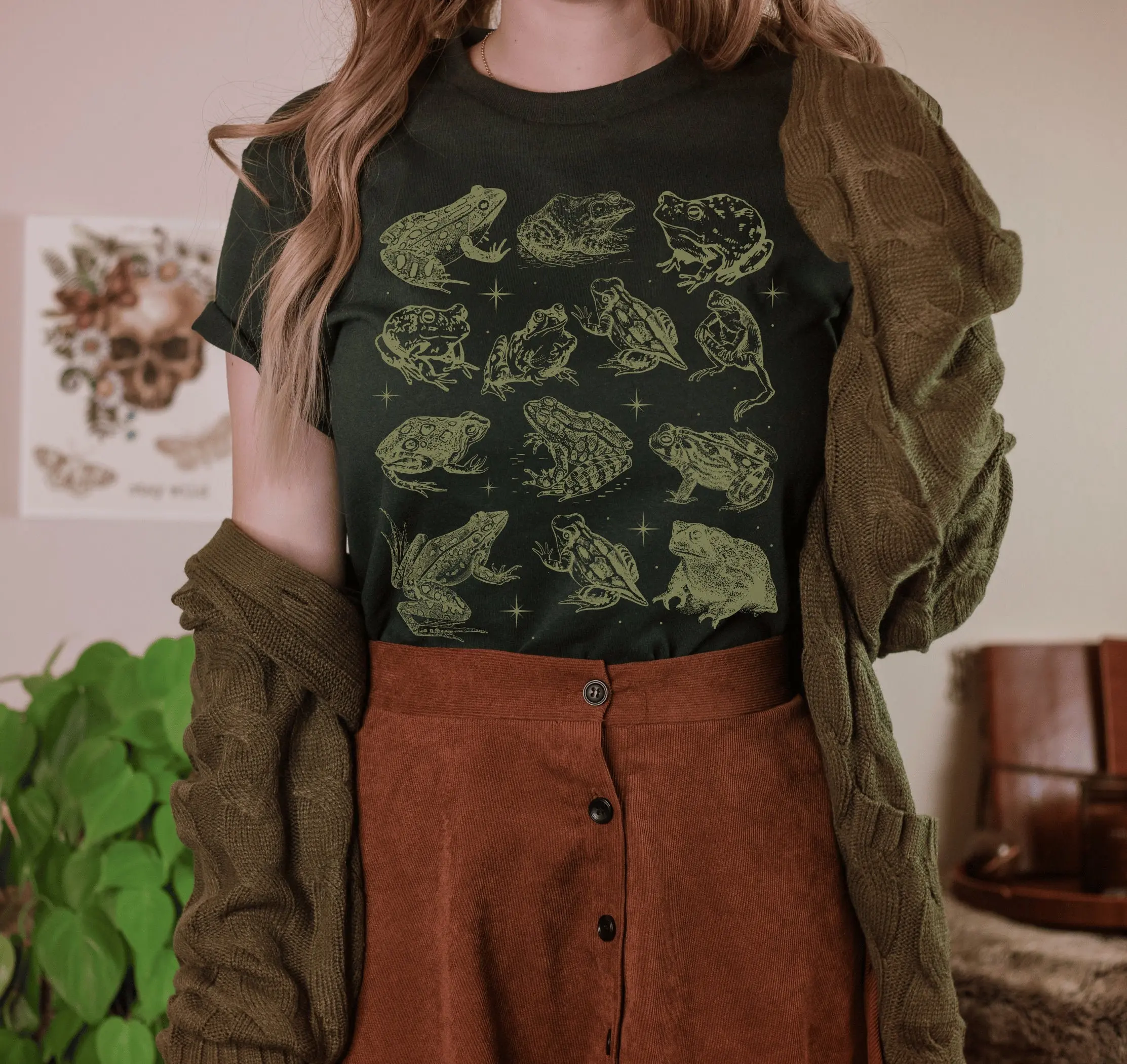 Frog Shirt Whimsigoth Clothing Cottage Core Shirt Goblincore Shirt Man I Love Frogs Dark Academia Shirt Dark Cottagecore Goblin Core