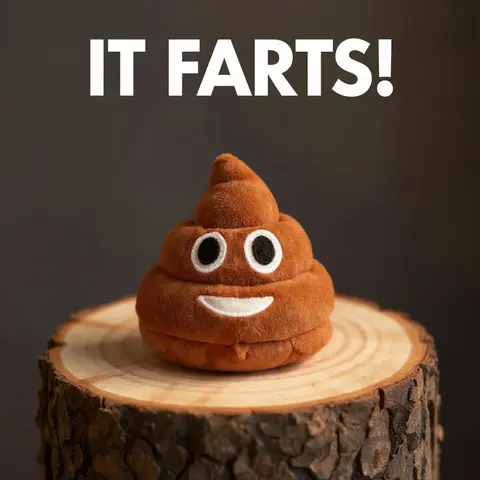 Humorous Plush Farting Tooter with 7 Fart Sounds - Unisex Quirky Gifts for 6-8 Year Olds, Urbane Gag Toys & Practical Jokes for Any Occasion/Family Gatherings, Dog Plaything - Not for Aggressive Chewers
