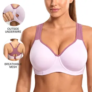 HSIA ComfyArc Hybrid Sports Bra - Activewear, Workout Bra for Plussize Women, Soft Support, Non-Padded, Unlined, Full Coverage, Wide Strap, Outside Underwire, Everyday Womenswear