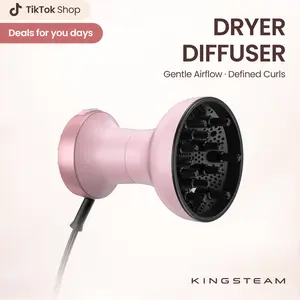 KingSteam Universal Curls Hair Dryer Diffuser, Adjustable Blow Dryer Diffuser for Curly Hair, Coily Hair, Comfortable Adaptable Hair Styling Tool with Comfort, Hair Curl Diffuser Cover, Personal Care Appliance