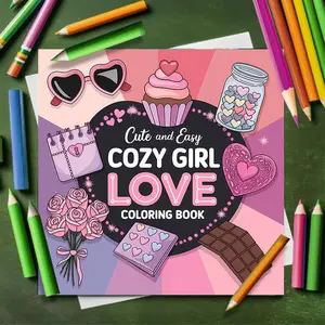 Adult Coloring Book for Stress Relief, Relaxation, Joy and Mindfulness, 20 Pages of Creative Designs to Spark Imagination for Friends Gatherings, Vibrant Love Themed Artistic Illustrations