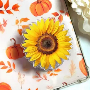 Bright Sunflower Magsafe Phone Grip - Magnetic Pop Socket & Kickstand - Fall Floral Accessory