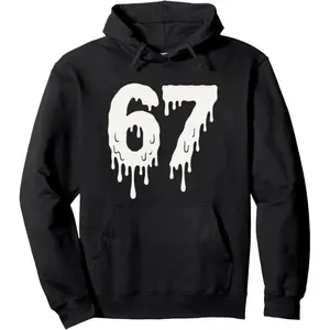 FEEGO Number 67 Six Seven Drip Funny Gen Alpha Meme Halloween Boys Pullover Hoodie YOUTH BOYS Hoodie Cotton Fabric 67  shirt