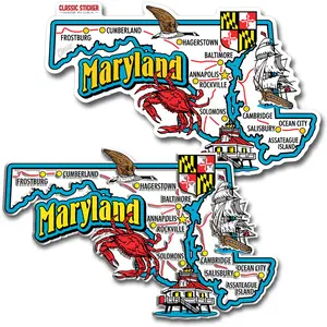Maryland Jumbo State Magnet & Sticker Set by Classic Magnets