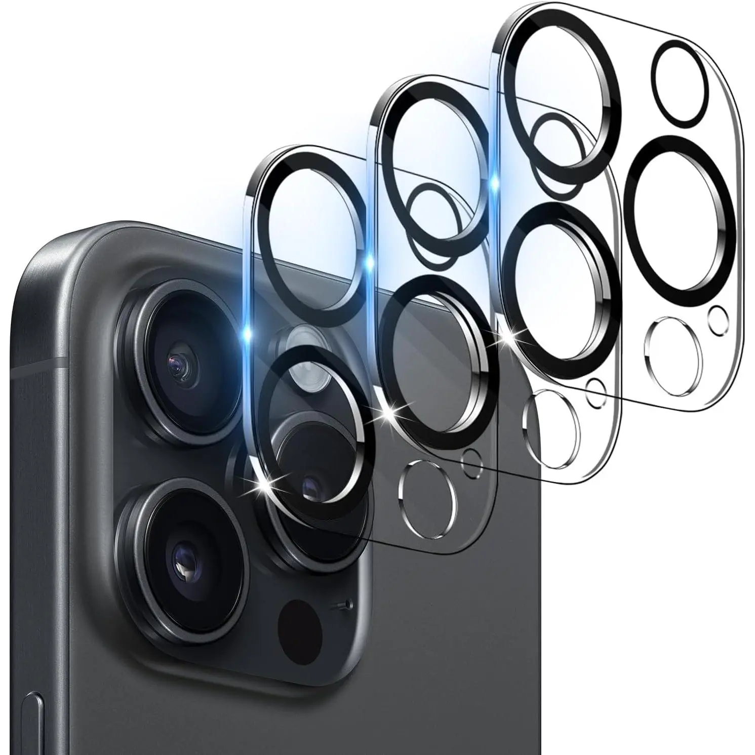 (3 Pack) Camera Lens Protector Compatible for  16 Pro / 16 Pro Max Tempered Glass, Ultra HD Clear/Maintains  Clarity/Shatterproof/Anti-scratch/Easy to Install/Case Friendly