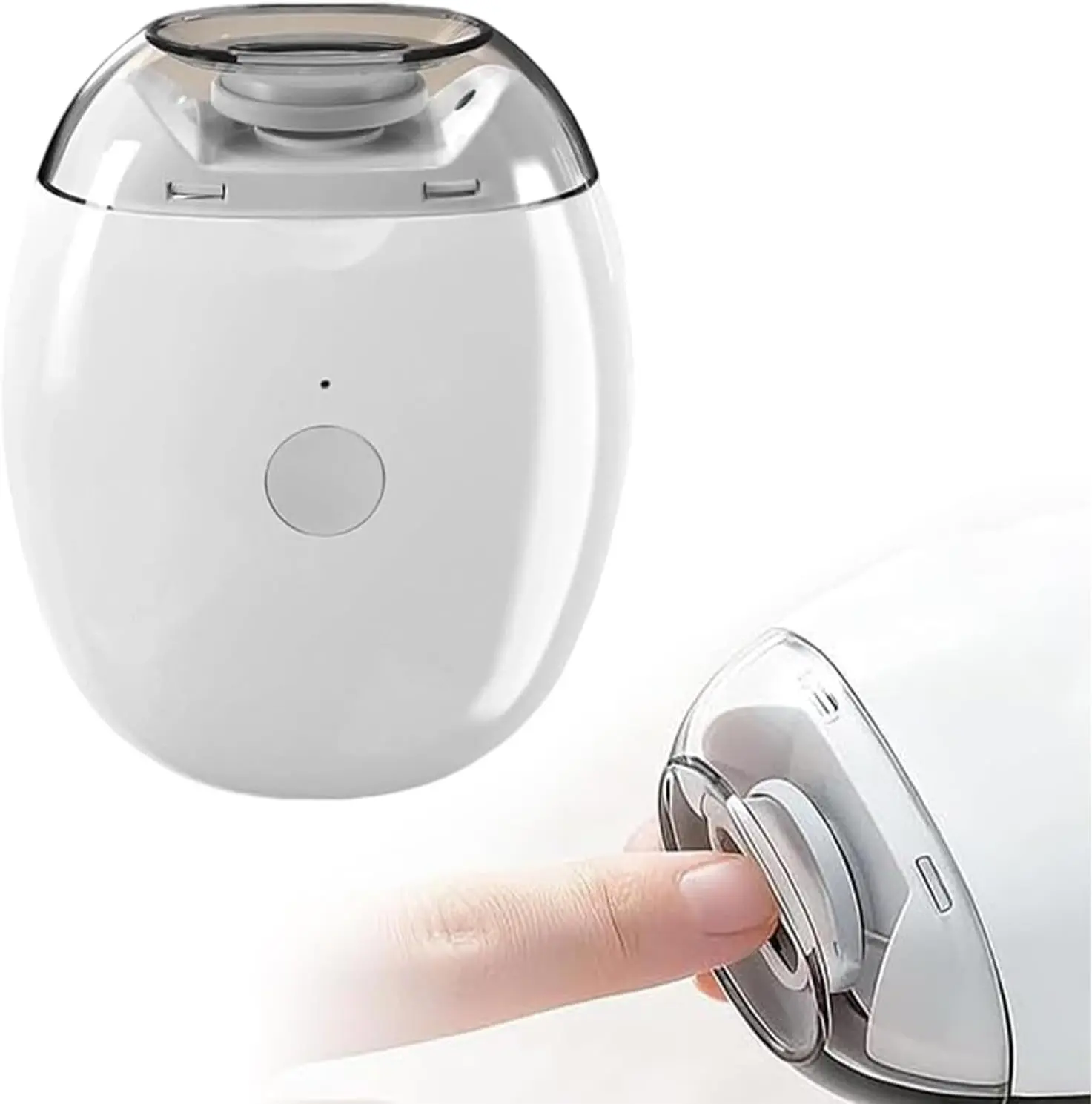 Electric Automatic Nail Clipper, Smart One Button Rechargeable 3-Speed Nail Trimmer with Built-in Light, Professional Compact for Senior Thick Toenails & Adults Travel Nail Care