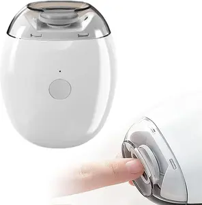 Electric Automatic Nail Clipper, Smart One Button Rechargeable 3-Speed Nail Trimmer with Built-in Light, Professional Compact for Senior Thick Toenails & Adults Travel Nail Care