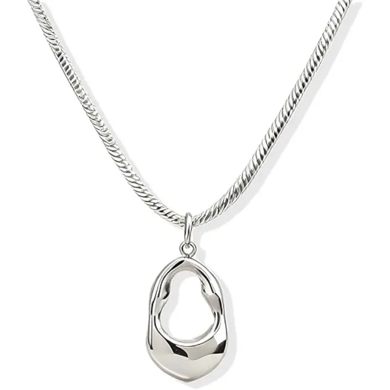 Long Necklaces for Women Boho Necklace Silver Waterdrop Pendant Jewelry Western Leather Rope Necklace,Trendy Statement Jewelry | Summer Beach Jewelry Gifts
