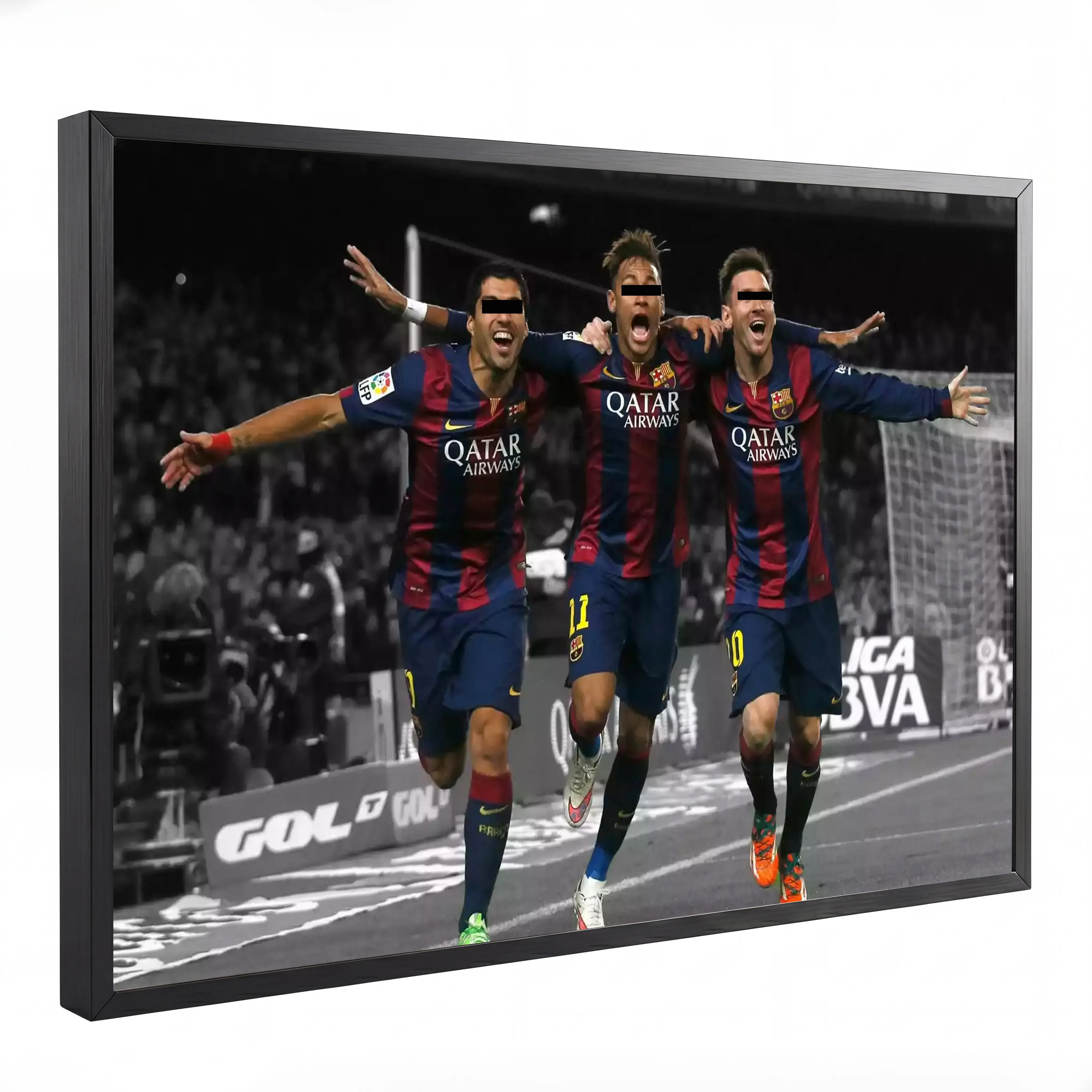Lionel Messi, Luis Suárez And Neymar Jr Football Poster Print - Home Decor Photo, Room Decoration For Living Room Office, Football Decor