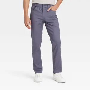 Men's Comfort Wear Slim Fit 5-Pocket Pants - Goodfellow & Co - Gray 32x32: Midweight Cotton Blend, Stretch, Machine Washable
