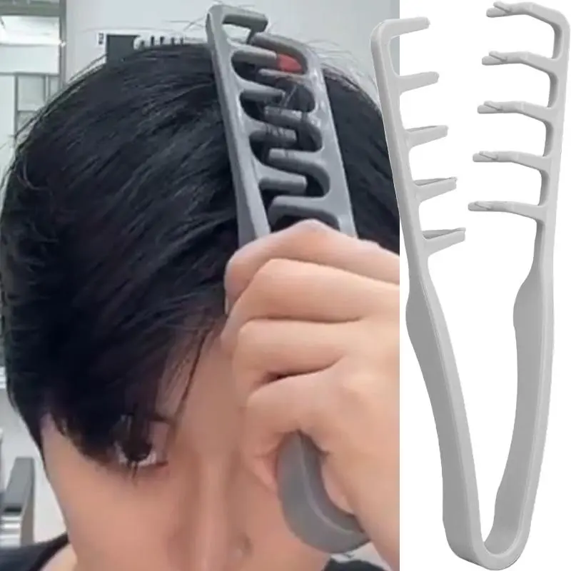 Heatless ABS Plastic Pet Comb Brush for Dogs & Cats - Grooming Tool for Fluffy Look, Bang Control, Covers Hair Seams