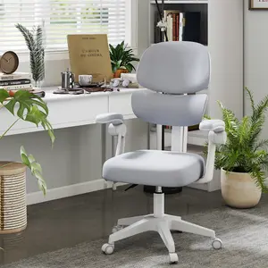 Kids Chair Ergonomic Study Computer Chair with Back-Following Mechanism & Adjustable Seat Height for Boys Girls Ages 5-13 Home Bedroom School Use