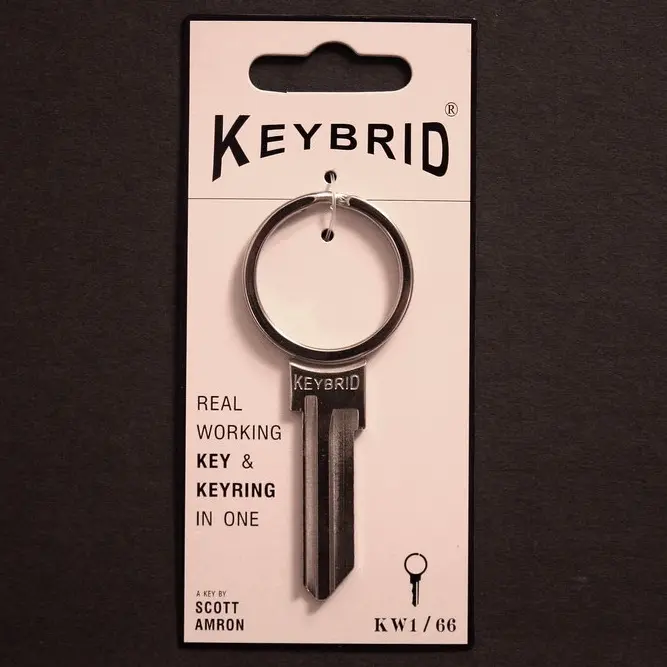 Real Door Key + Keyring in One!  Hybrid Key Blank
