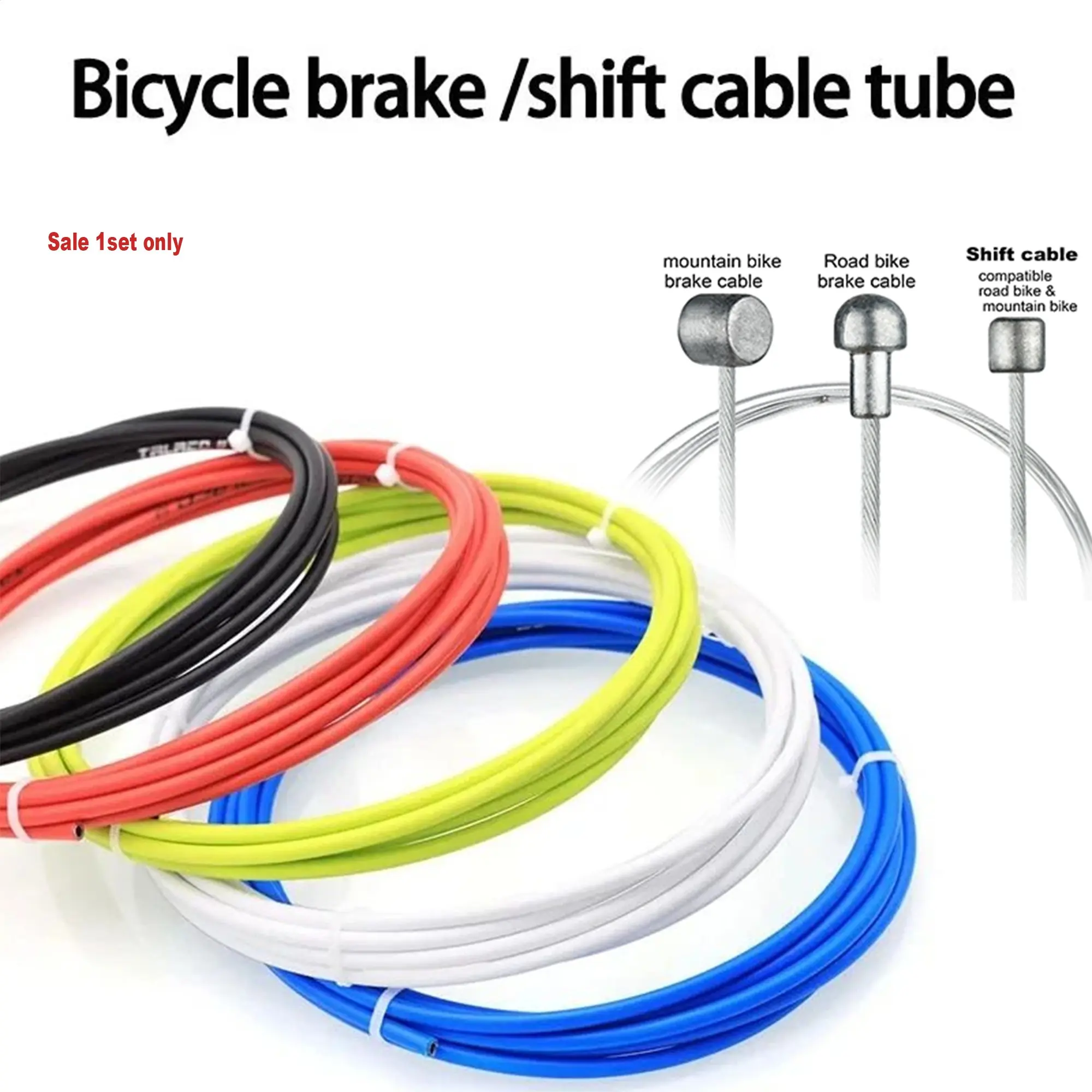 1Set Bicycle Brake/Shift Cable&Housing Group Sets For MTB Bike Road Bicycle Shift Gear Derailleur/Brake kits Wire Tube Line Hose Brake Parts Bike Accessories