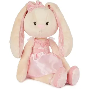TakeAlong Friends Plush, Curtsy Ballerina Bunny, Bunny Stuffed Animal for Ages 1 and Up, Pink, 15" therapy comfort childhood handmade cow astarion jelly cat highland aurora acorn postal dude mini lamp octopus bag candy series adorable soft pickle custom
