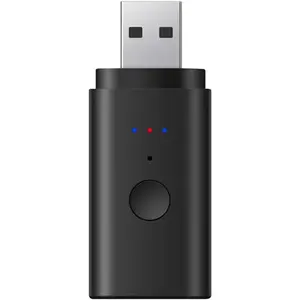 Bluetooth v52 transmitter for tv dual pair wireless audio transmitter compatible with airpods earbuds speaker 35mm bluetooth adapter for flight tv pc gym equipment and gaming consoles