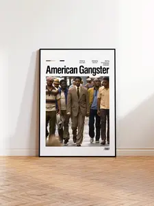 American Gangster Film Poster, minimalist movie poster, personalized poster, classic movie poster