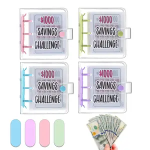 $1000 Savings Challenge Binder - Reusable Cash Envelope System Planner for Money Management, Daily Budgeting & Cash Stuffing | 2026 Financial Challenges Organizer, Savings Goal Tool & Ideal Gift
