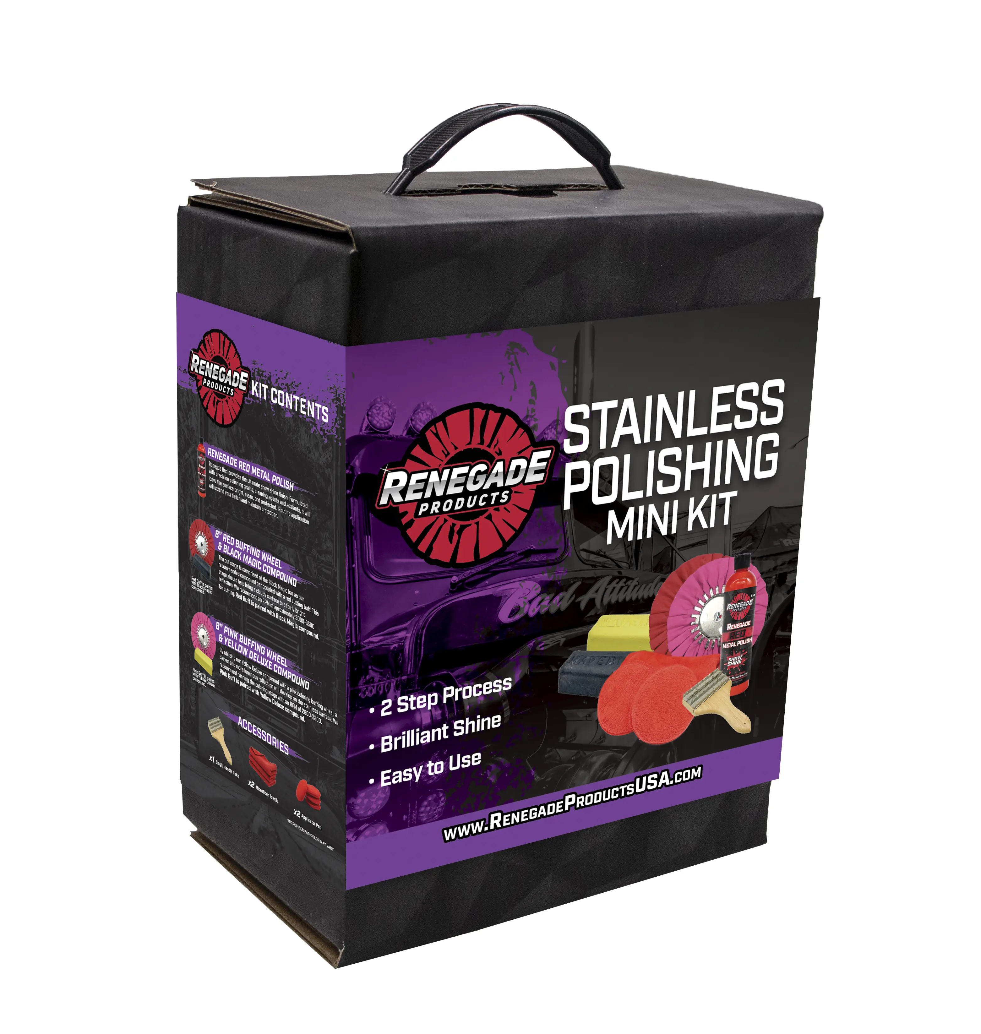 Renegade Products Stainless Polishing Mini Kit – Complete Metal Shine Kit for Stainless Steel, Chrome, & Aluminum Surfaces
